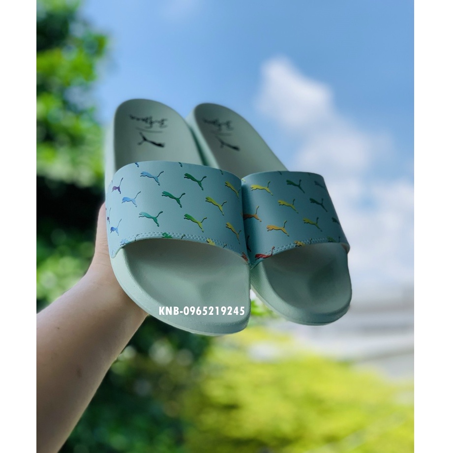 Dép 𝐌𝐋𝐁 𝐏𝐔𝐌𝐀  unisex ❤️FREESHIP + Hộp❤️ dép mlb bóng chày quai ngang thể thao nữ in logo PUMA , đế xịn siêu bền, lót dày