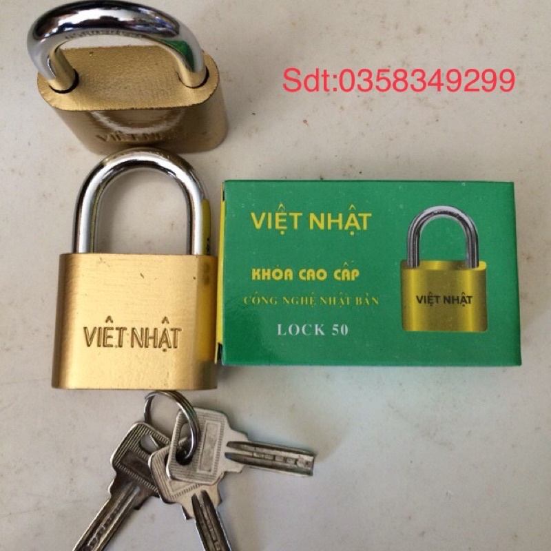 Khóa Việt Nhật Lock 30p 40p 50p 60p - Khóa gồm 3 chìa