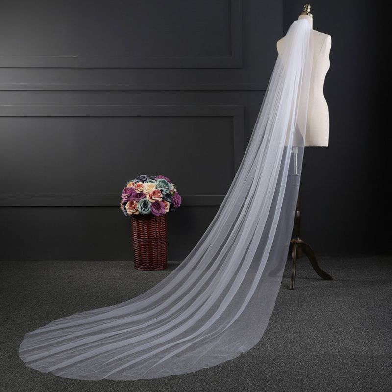 Mạng Che Mặt Bằng Vải Lưới Màu Nude Siêu Dài Dùng Chụp Ảnh Cưới