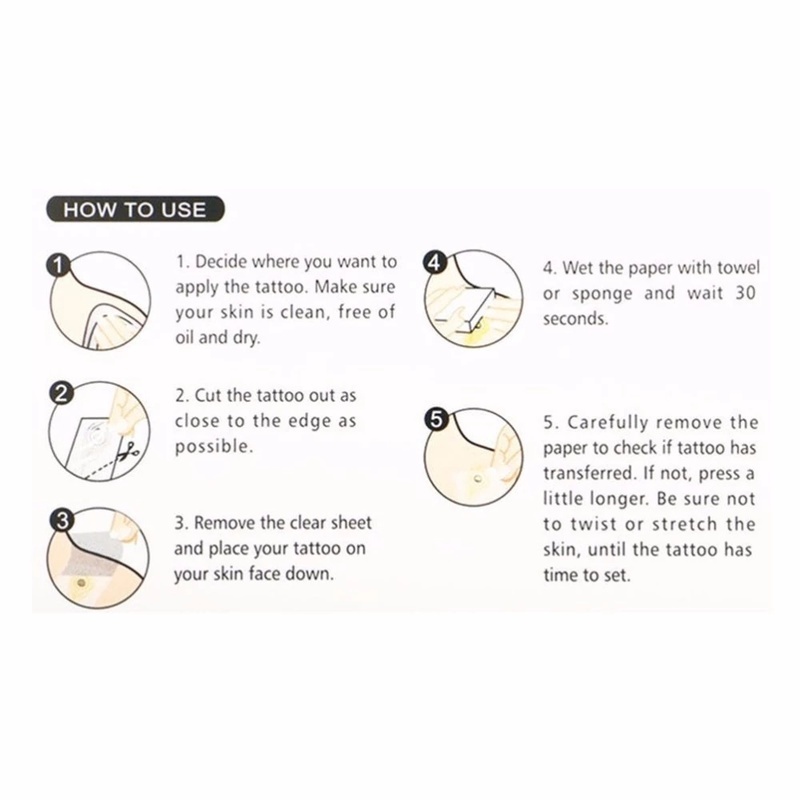 Hình Xăm Dán Tạm Thời 3D Màu Đen Quyến Rũ Cho Nam