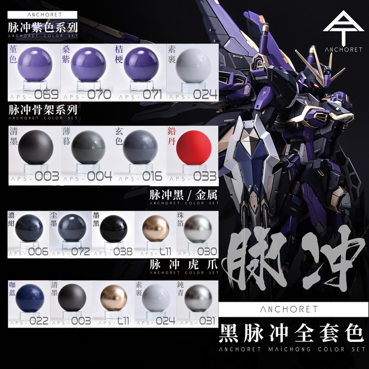 Sơn mô hình Anchoret 022 - 071 ZAFT Impulse paint color Sky / Blue / Purple series