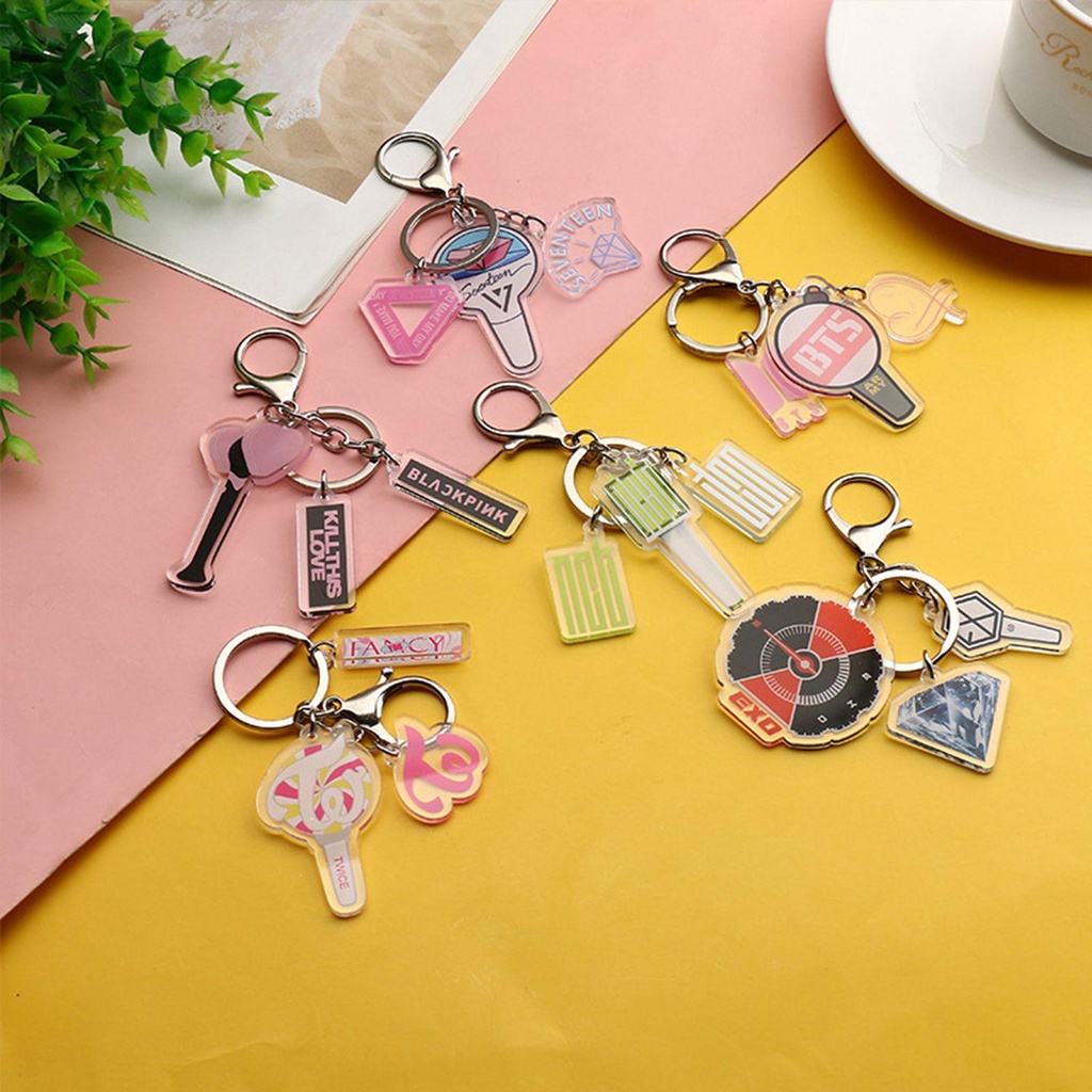 Móc Chìa Khóa Bằng Kim Loại Acrylic Cho Túi Xách Nữ