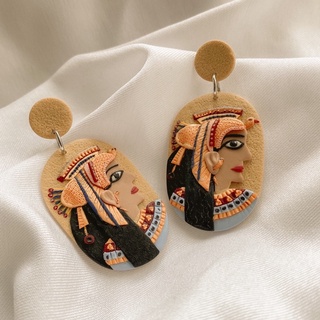Khuyên tai đất sét nung Polymer Clay (Cleopatra VII)