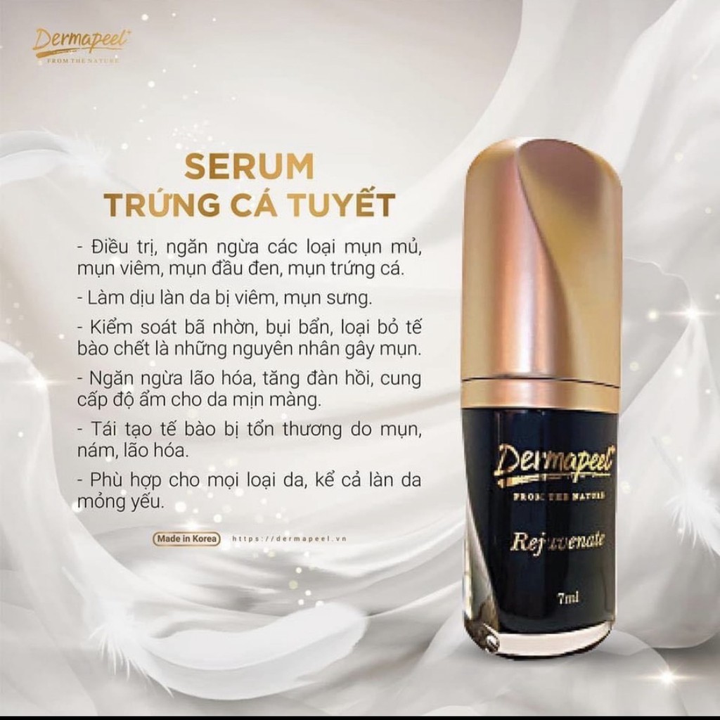 SERUM TRỨNG CÁ TUYẾT Dermapeel+ - XÓA MỤN - Mờ THÂM MỤN - Se Khít LCL - DA CĂNG BÓNG - TRẮNG SÁNG SAU 14 NGÀY | BigBuy360 - bigbuy360.vn