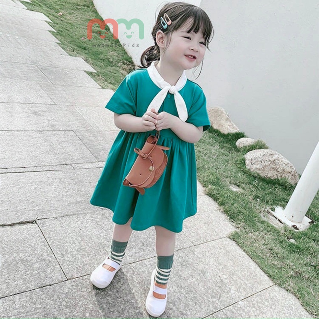 Đầm bé gái, đầm babydoll dễ thương bé gái, chất thun cotton chính phẩm loại 1, mềm mịn mát cho bé 11kg đến 44kg