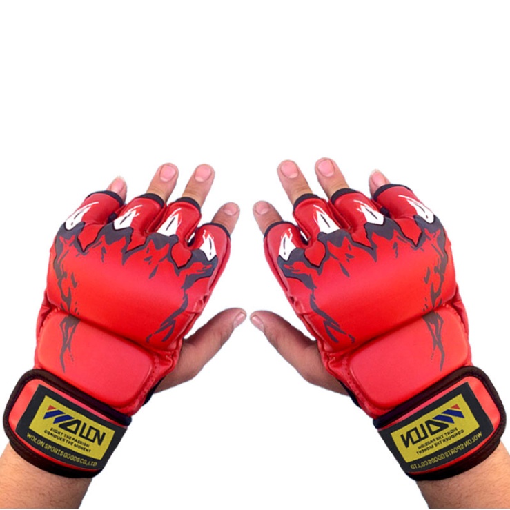 Găng MMA hở ngón đấm bao cát, tập đối kháng Wolon