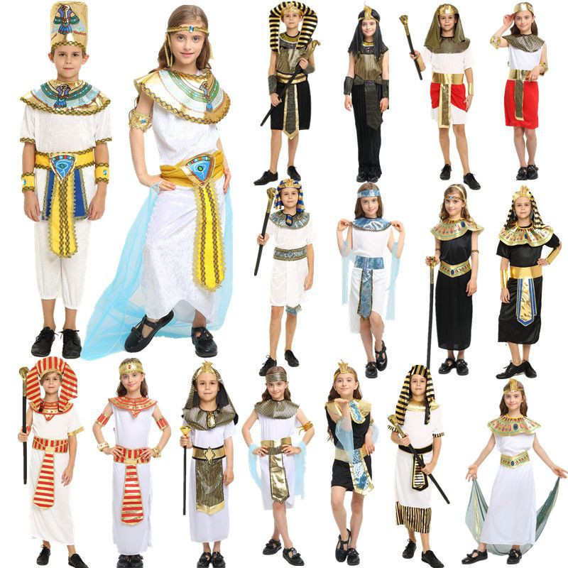 (Có Sẵn) Trang Phục Nữ Hoàng Ai Cập Cổ Đại Trang Phục Pharaon Cho Trẻ Em Trang Phục Hóa Trang Halloween Cosplay