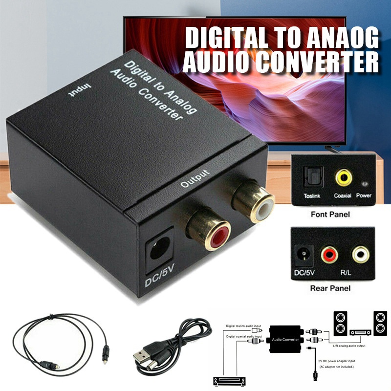 Bộ Thiết Bị Giải Mã Âm Thanh Kỹ Thuật Số Toslink Coaxial Sang Rca R / L Spdif Atv Dac