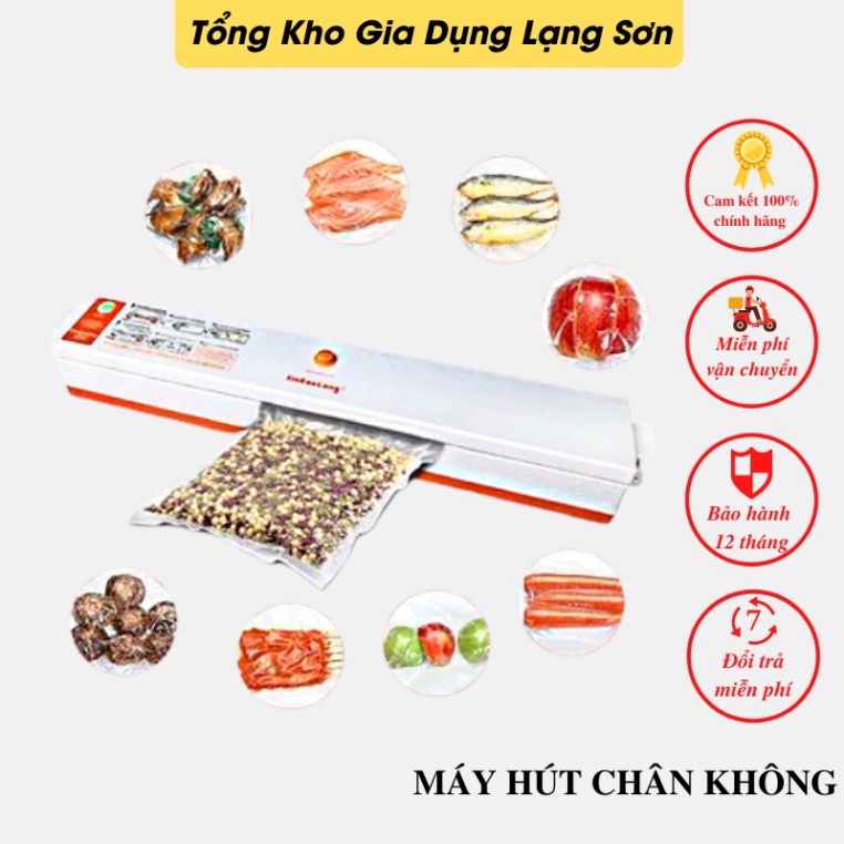 Máy Hút Chân Không - Máy Hàn Miệng Túi Đựng Thực Phẩm, Dễ Dàng Sử Dụng, Tặng Kèm Túi Hút Chân Không, Bảo Hành 12 Tháng