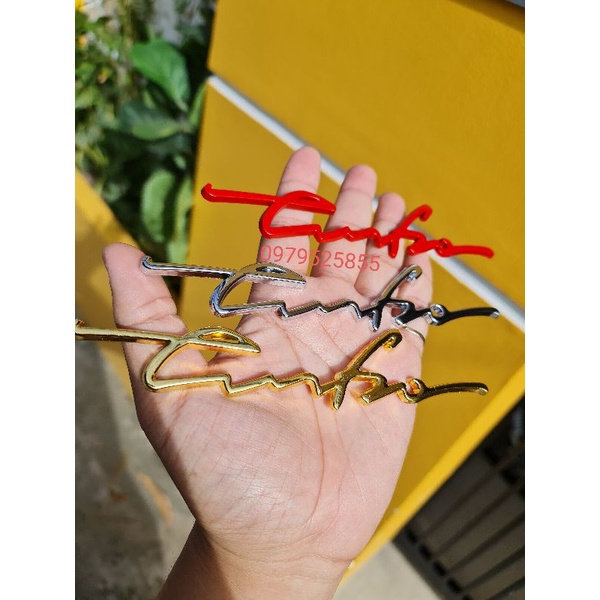 1 TEM NHÔM DÁN XE- SPORT- TURBO