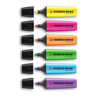 Bộ 6 bút đánh dấu Stabilo Boss Original HL70  - Tone màu dạ quang (Neon)