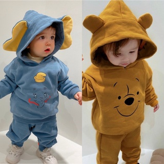 Bộ nỉ cho bé, Bộ nỉ hoodie cho bé trai, bé gái mũ hoạt hình dễ thương SG44