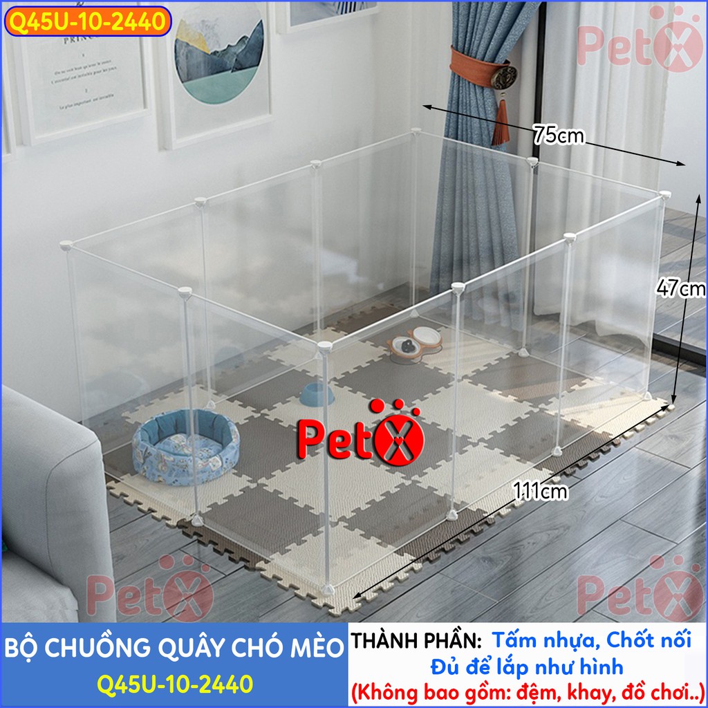 Quây chuồng chó mèo lắp ghép nuôi thú cưng sơn tĩnh điện giá rẻ-13