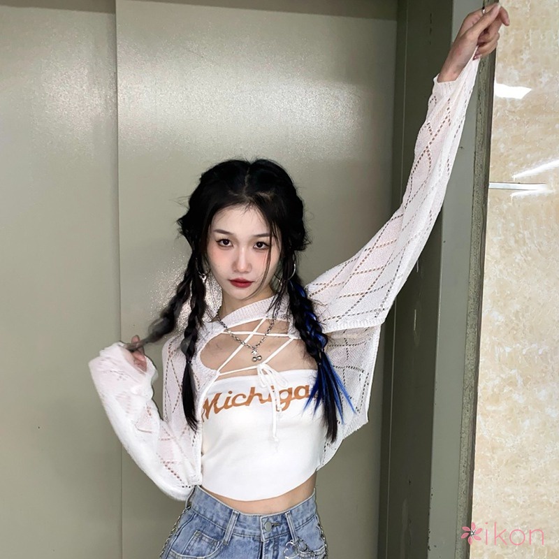 Set Áo Hai Dây Và Áo Khoác Cardigan Thời Trang Dành Cho Nữ