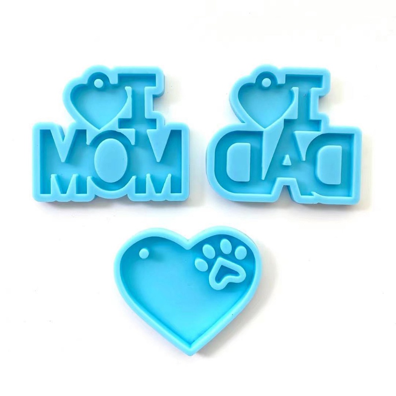 Khuôn Silicone Làm Móc Khóa Resin Thủ Công DIY