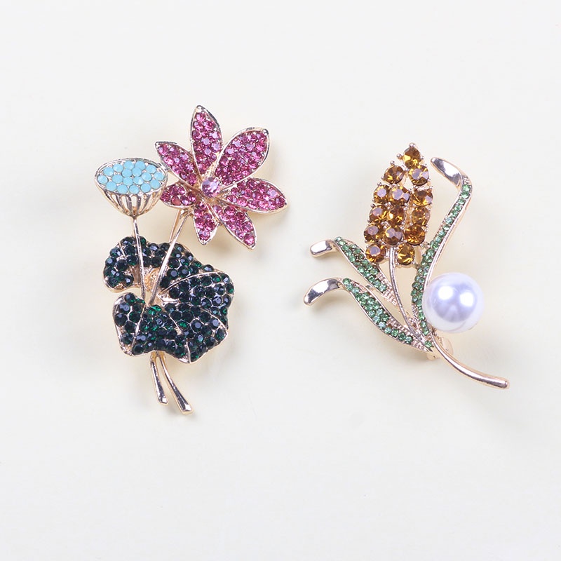 (MớI) Ghim GàI ÁO HìNh CáNh VàNg ĐíNh Đá Xinh XắN