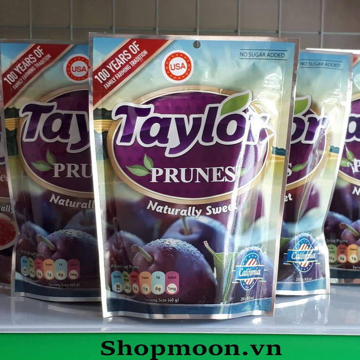 Mận sấy khô không đường Taylor Mỹ (150k / bịch 250gr)