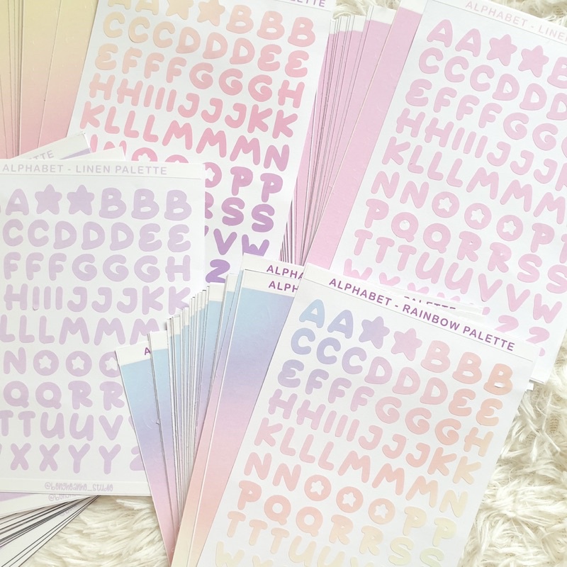 Bonghianho_studio, Sticker nhãn dán bảng chữ cái màu ngọt ngào như kẹo