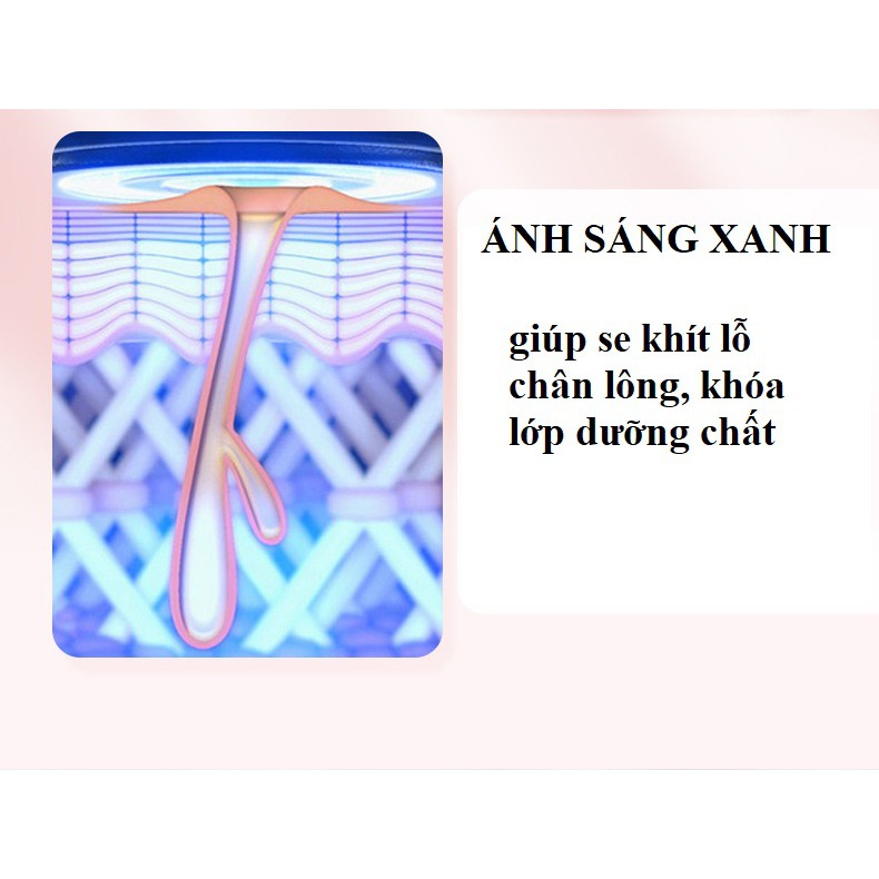 Máy massage mặt cầm tay ion 3 ánh sáng có đế- Kiểu Máy mát xa mặt mini có thể di tinh chất mẫu mới 2021