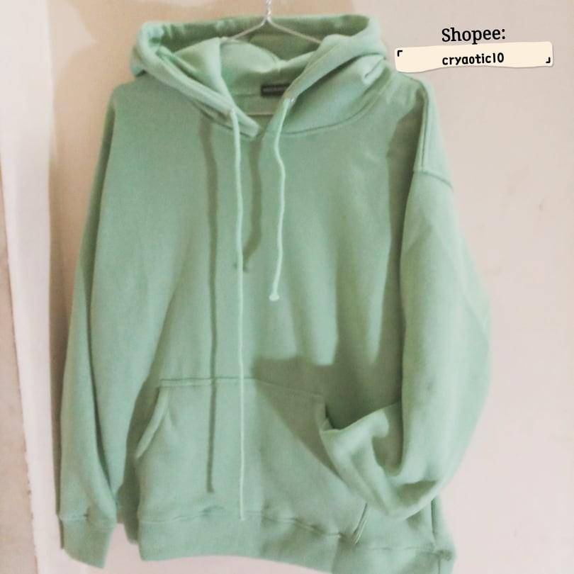 [Kèm video + hình thật] Áo hoodie nỉ xanh cốm sữa unisex | BigBuy360 - bigbuy360.vn