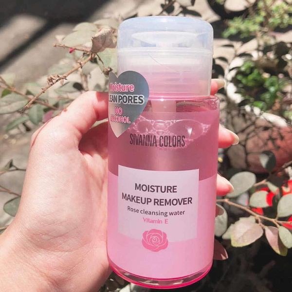 Nước tẩy trang không cồn Sivanna COLORS tinh chất Hoa Hồng &amp; Vitamin E Thái Lan 180ml AN TOÀN CHO MỌI LÀN DA