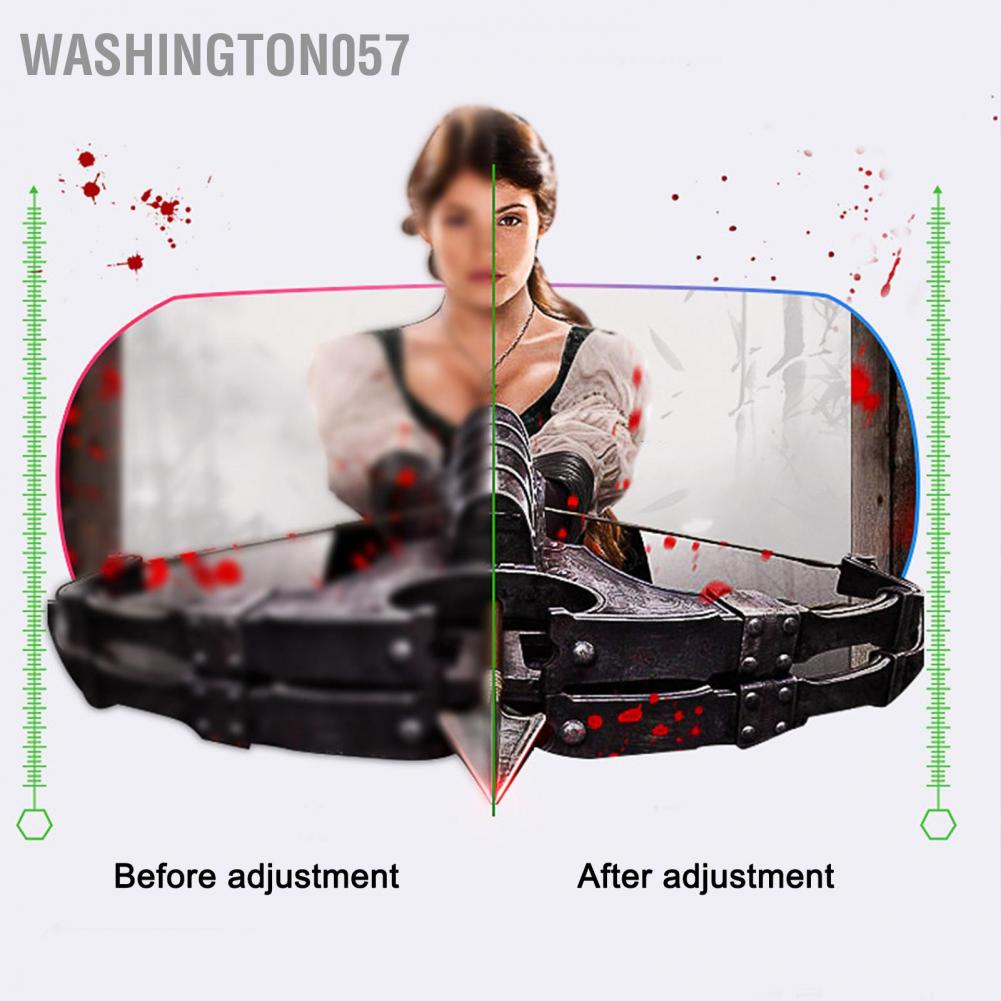 Washington057 VR Glasses 3D Virtual Reality Helmet with 3 Adjustable Shoulder Straps for Android and IOS (4.5‑6.0in Screen) Phone