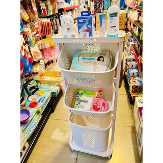 Kệ Plastic đựng đồ 3 tầng di động đa năng