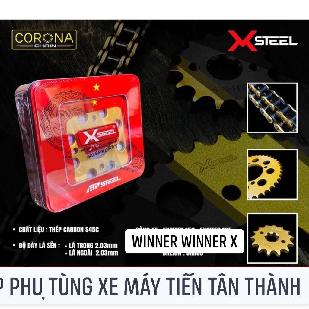 (SIÊU RẺ) COMBO SÊN NHÔNG ĐĨA XÍCH X1R CÔRONA WINNER SONIC150