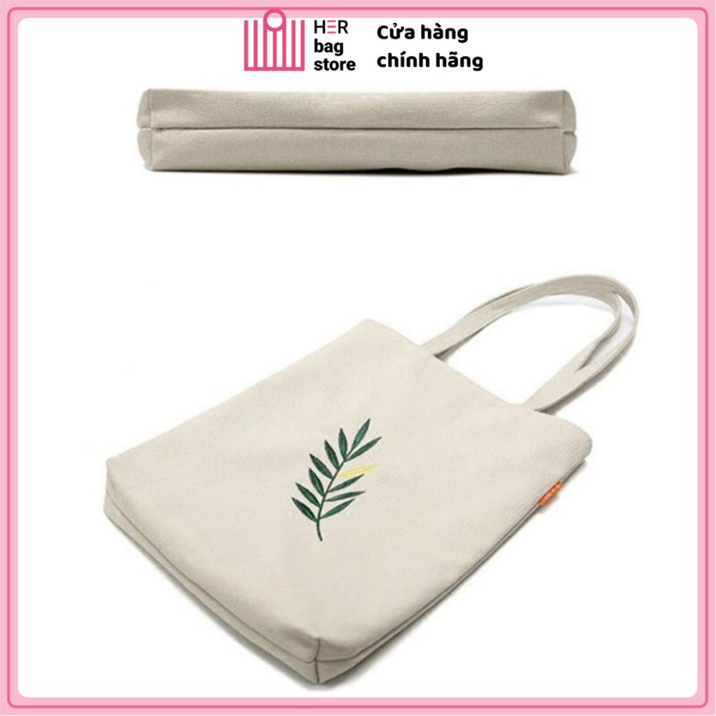 [VẢI Loại 1] Túi tote Vải canvas mềm Đẹp Cực Hot có khóa miệng đựng vừa a4 tặng quà xinh