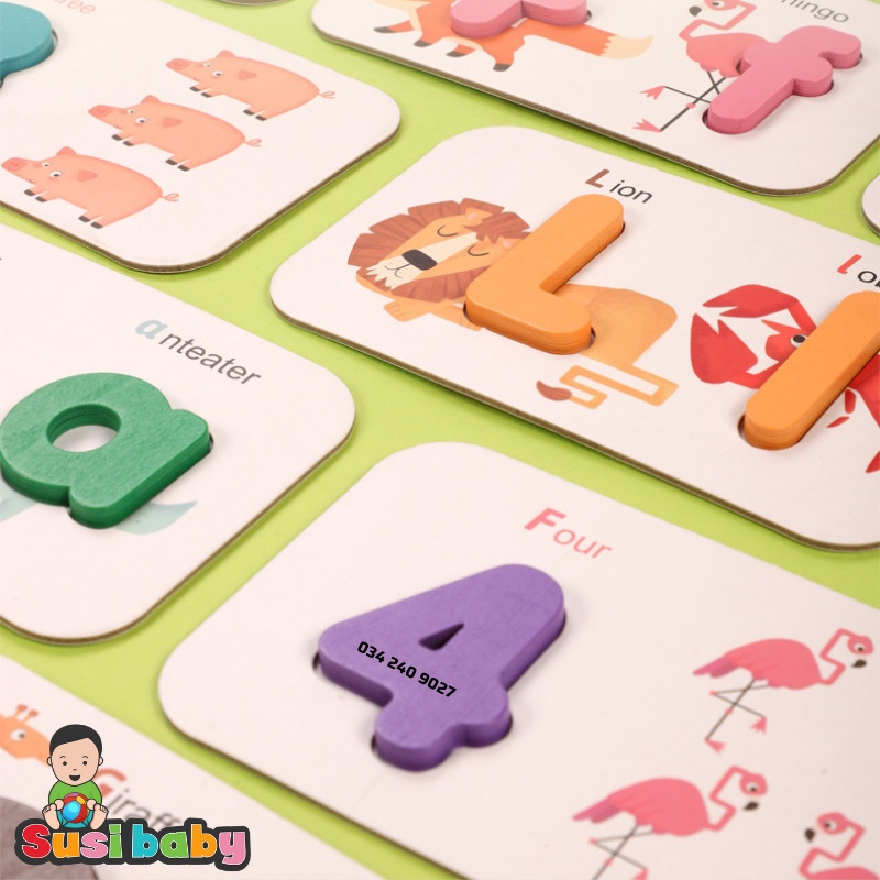 Flashcard gỗ cho bé - Bộ thẻ học thông minh NOBRANDWOOD Thế Giới Xung Quanh - Giáo dục sớm cho bé
