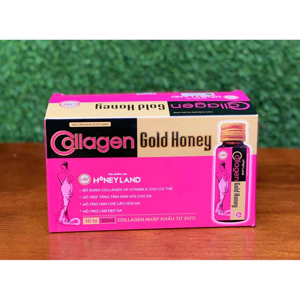 Hộp 10 chai collagen nước nhập từ Đức Collagen Gold Honey đẹp da, chống lão hóa