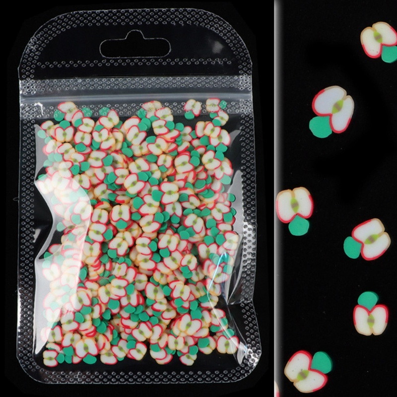 1 Gói Đất Sét Resin Mềm Nhỏ Hình Trái Cây 3D Nhiều Màu Sắc Dùng Làm Đồ Thủ Công DIY