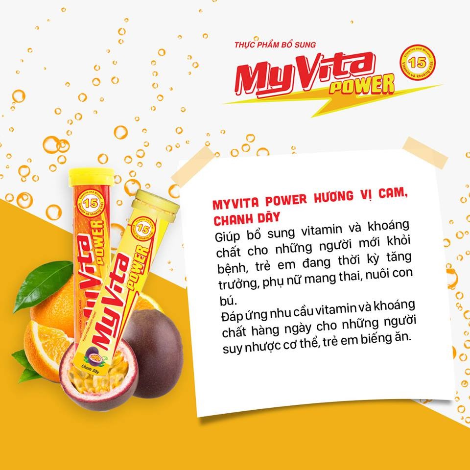 Viên sủi MyVita bổ sung Vitamin 20 viên/tuýp