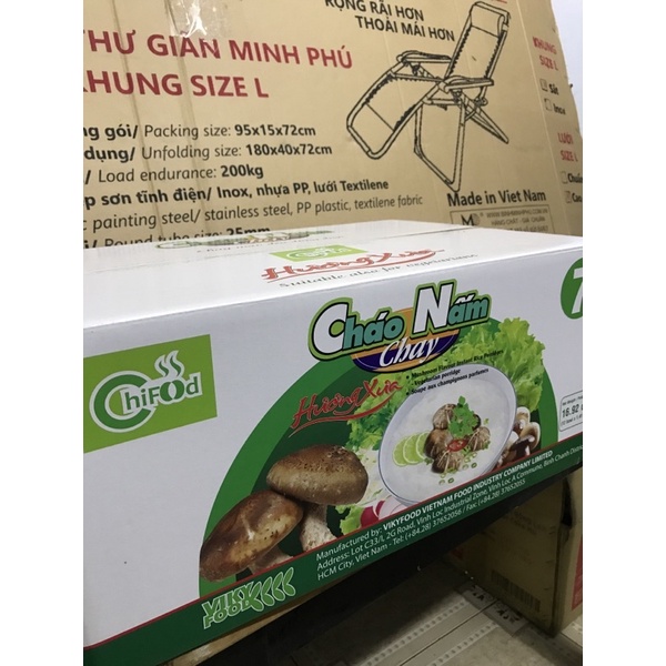 Cháo ăn chay vị nấm Hương Xưa (thùng 12 hộp)