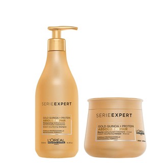 CẶP GỘI XẢ DƯỠNG TÓC LOREAL GOLD QUINOA PROTEIN 500ML