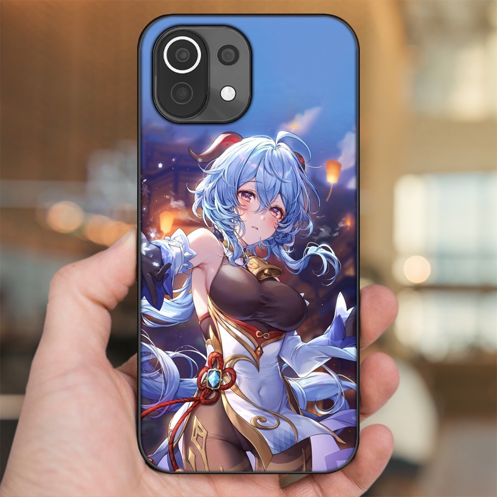 Ốp lưng Xiaomi Mi 11 Lite viền đen in hình Ganyu Genshin Impact