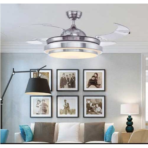 (Bảo hành 5 năm) Quạt trần đèn giấu cánh Chris, Đèn LED 3 chế độ sáng, QTD-19 | BigBuy360 - bigbuy360.vn