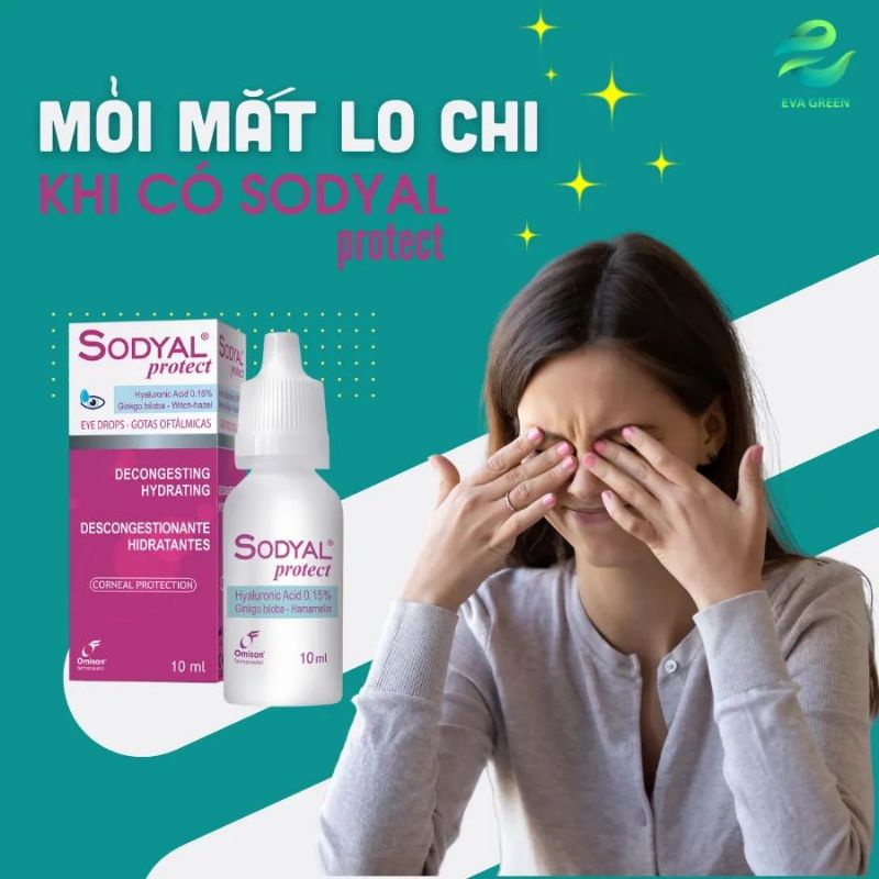 SODYAL PROTEC - Dung dịch nhỏ mắt an toàn Nhập Khẩu Ý