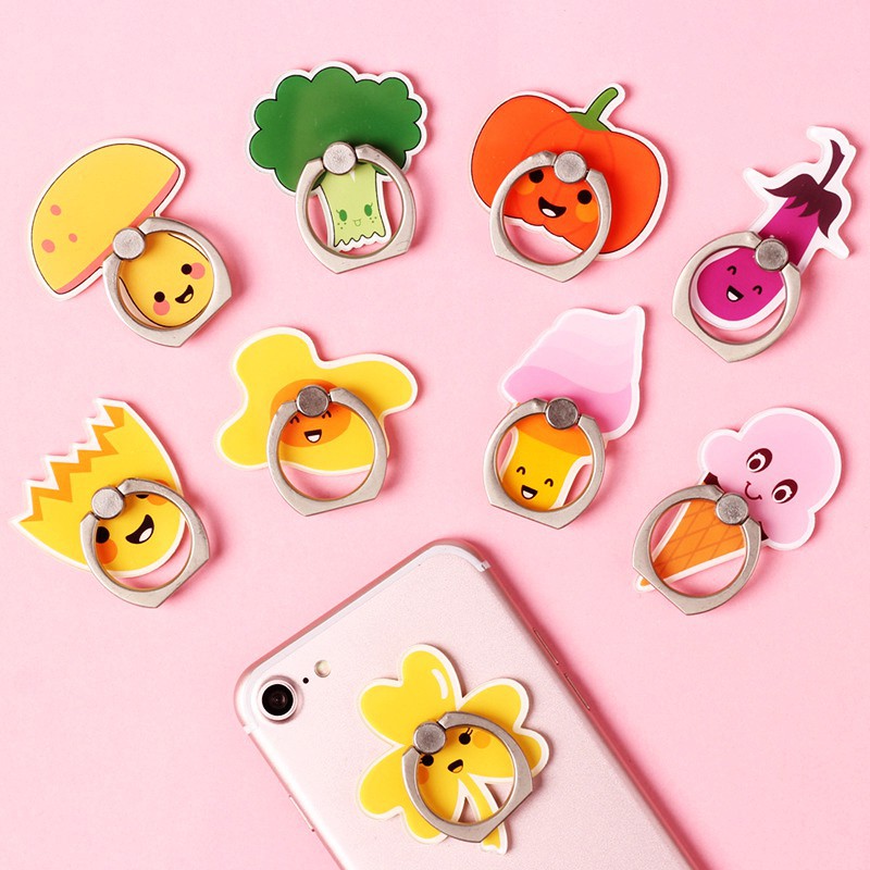 Iring Giá Đỡ Điện Thoại Chiếc Nhẫn Icon Rau Củ Quả Siêu Đáng Yêu Bám Cực Chắc Không Lo Bong Tróc!
