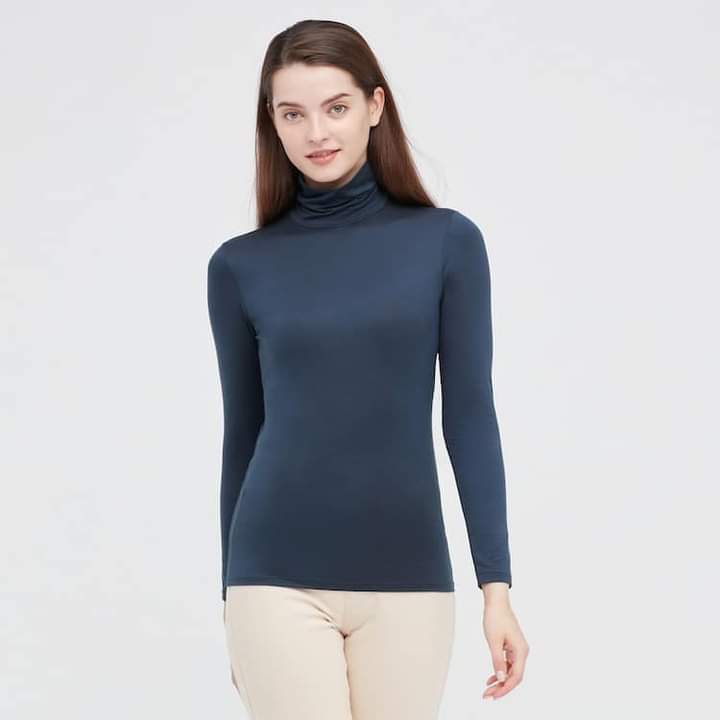 HEATTECH Áo Thun Cổ Lọ Dài Tay Uniqlo mẫu 2021