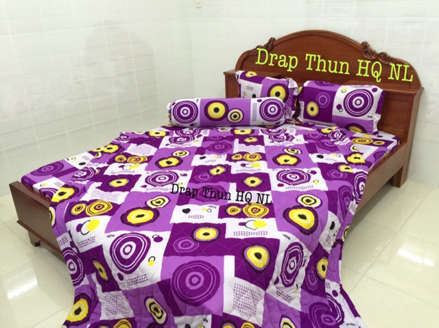 Drap thun Hàn Quốc (bộ: drap,2 nằm, 1 ôm)