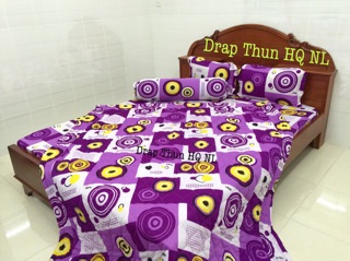 Drap thun Hàn Quốc (bộ: drap,2 nằm, 1 ôm)