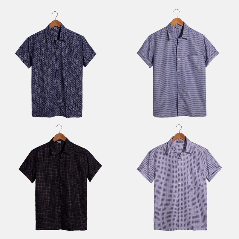 Áo sơ mi nam tay cộc trung niên Bigsize < 125kg