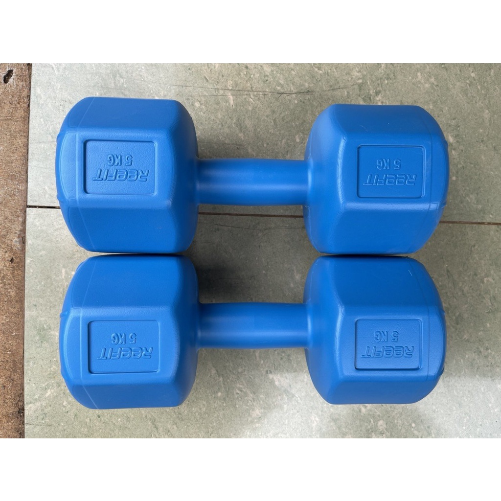 Bộ 2 tạ tay nhựa bát giác Reefit 10kg có ruột