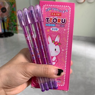 Bút gel kim mực tím TTORU có hương thơm korea