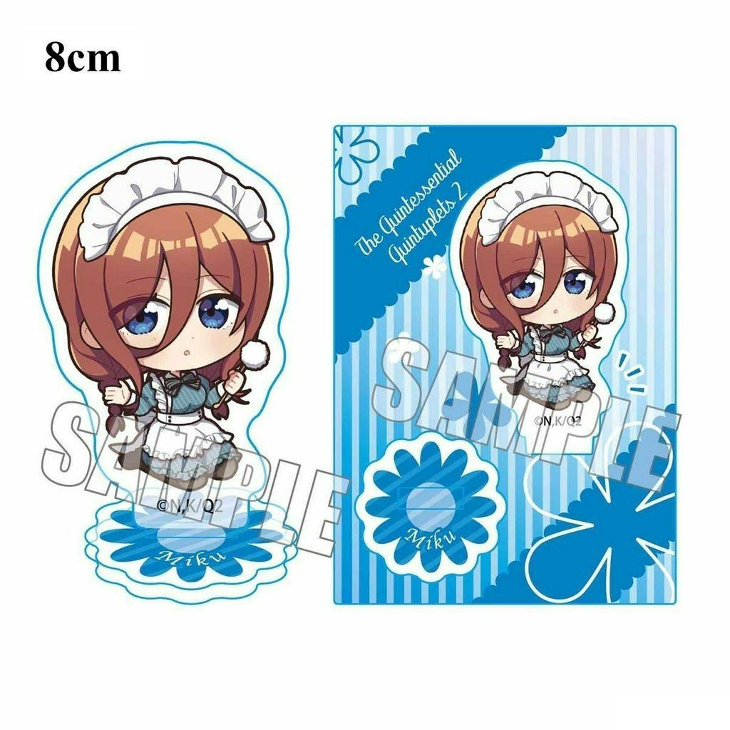 (8CM) Mô hình Standee Gotoubun no Hanayome Nhà có năm nàng dâu ver MAID anime chibi mica arcylic trưng bày xinh xắn