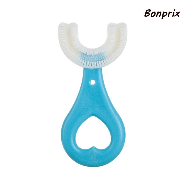 [Hàng mới về] Bàn chải đánh răng cầm tay hình chữ U tiện lợi cho bé từ 2-6 tuổi