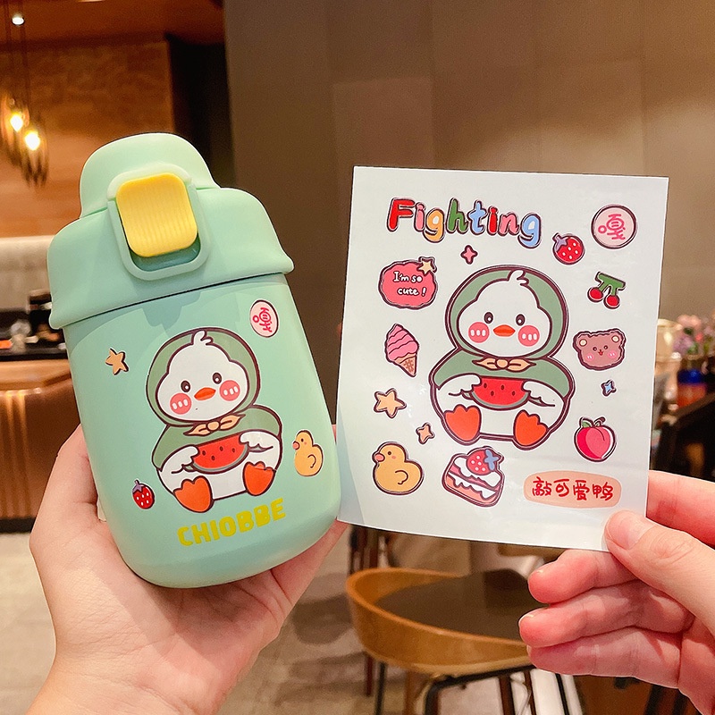 Miếng dán FOREVERLILY bằng PVC in hoạt hình chống nước trang trí cốc nước tiện lợi