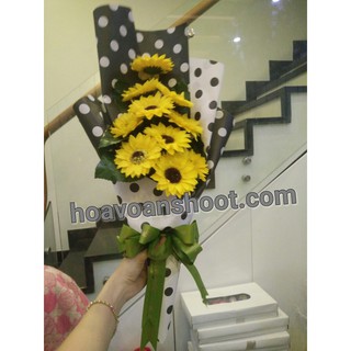 Bó hoa sáp thơm hướng dương 10bông