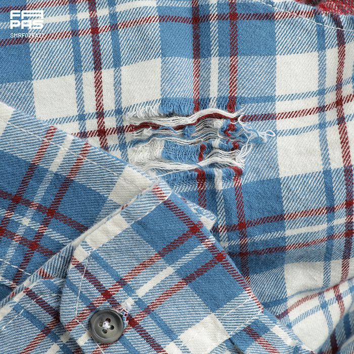 Áo Sơ Mi Nam Vải Dạ Flannel Chất Vải Mềm Mịn Sọc Kẻ Caro Chuẩn Form - FAPAS